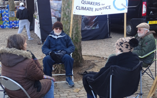 Quakers at our Vigil for Climate Justice