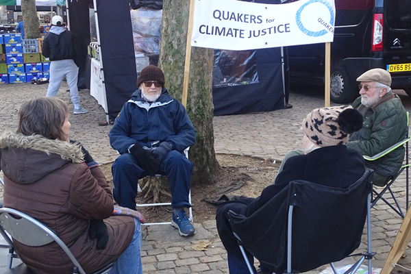 Quakers at our Vigil for Climate Justice