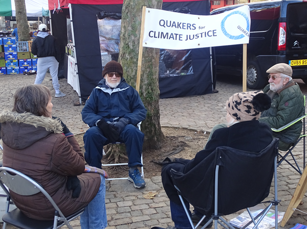 Quakers at our Vigil for Climate Justice