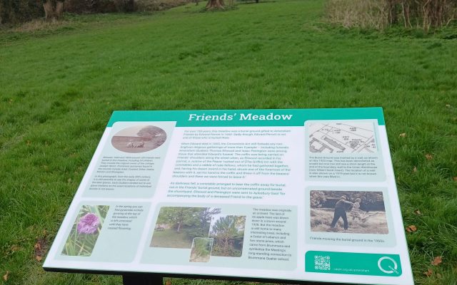 New information board at Friends Meadow