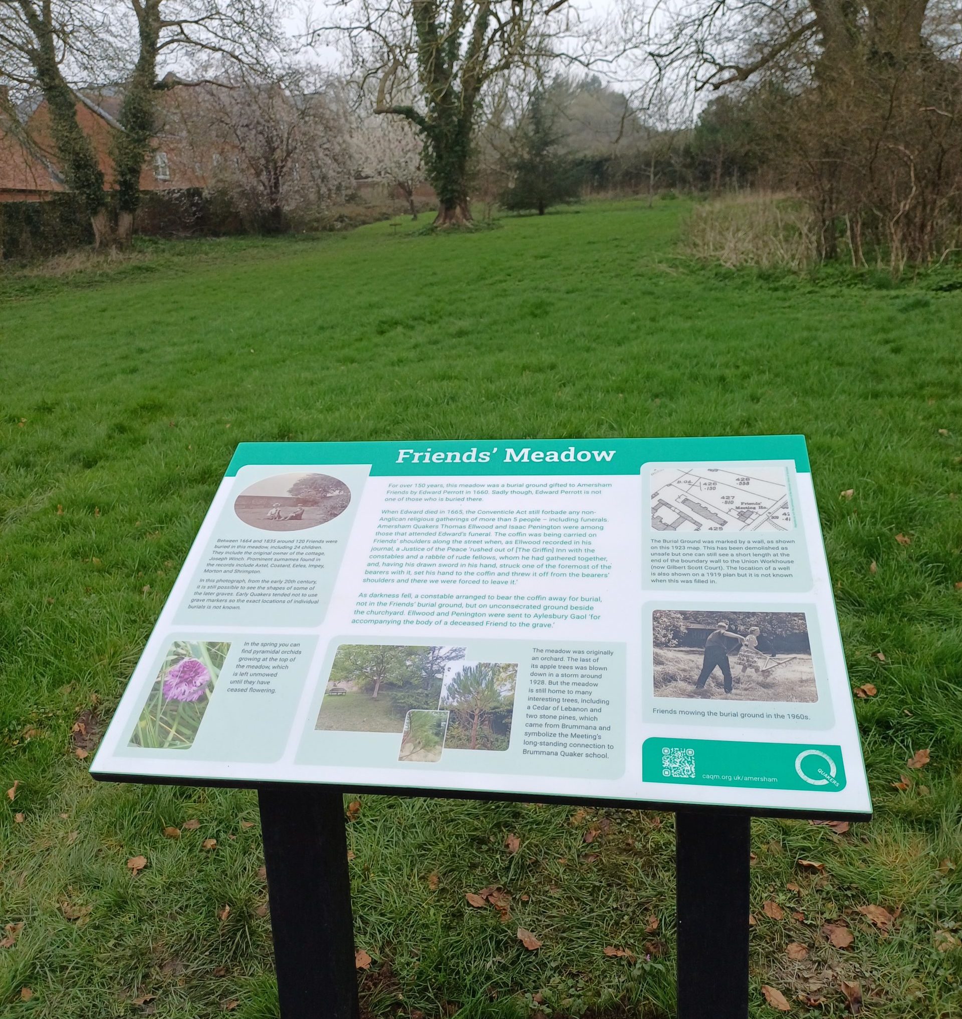 New information board at Friends Meadow